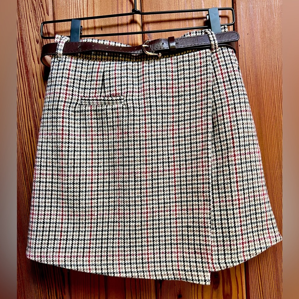 Esmexcite plaid mini skirt with belt Size F(M) From Japan